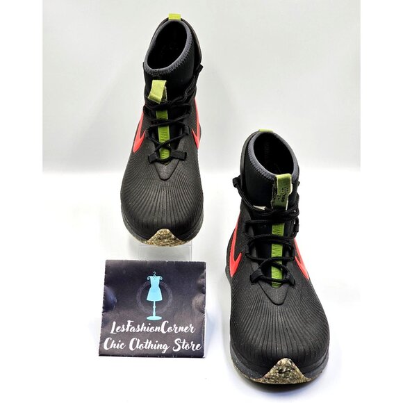 Nike Boy's Binzie Black Bright Crimson Speckled Waterproof Boots Sz 4.5Y 2394 - Picture 2 of 16